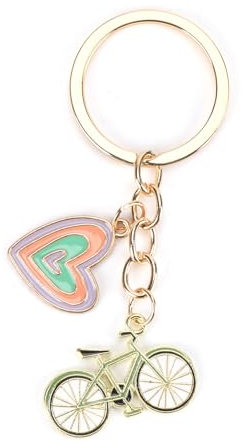 Cartoon Fahrrad-Schlüsselanhänger, Reisegeschenk, Farbenfrohes Liebes-Schlüsselanhänger Zubehör, Geschenk Für Familie Und Freunde, Geschenk Von Schwester Zu Schwester, Schlüsselanhänger Für Frauen