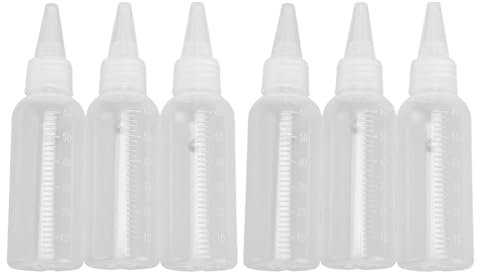 Brrnoo Farbflasche, Farbmischbehälter, Airbrush-Farbflasche, 10 Stück, 60 Ml, Airbrush-Farbflasche, Leer, Airbrush-Farbmischbehälter, Behälter mit Kugel, Klare Skala, Quetschflaschen