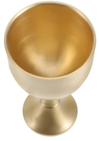 ULTECHNOVO Kupferner Weinbecher aus Messing 30ml Dekorativer Altarverehrungskelch für Hochzeiten Vielseitiger Weinkelch mit Elegantem Gothic Design