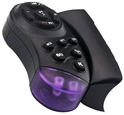 JUNPIY Infrarot Universal Auto Lenkrad Fernbedienung Schalter Fahrzeug Bluetooth MP3 DVD Stereo Taste SWC Tempomatschalter für Autos
