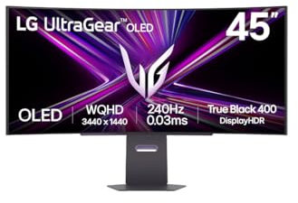 LG Ultragear™ 45GX900A-B.AEU Ecran PC Gaming 45 - Dalle OLED résolution QHD (3440 x 1440), 0,03ms 240Hz, DisplayHDR™400 True Black, DCI-P3 98.5% (CIE1976), FreeSync Premium Pro, G-Sync Compatible