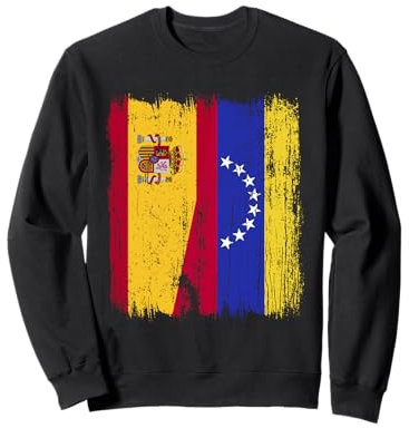 España Venezuela Media Bandera Española Venezolana Jersey Sudadera