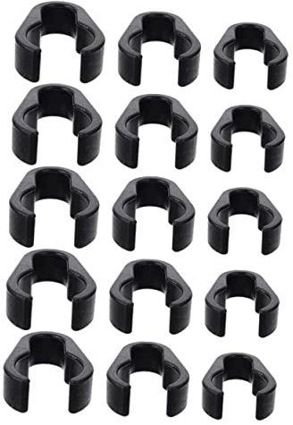 INOOMP 15pcs Microphone Cable Clips Cord Clamps for Mic Stand Cable Organizer with Small Medium Large for Microphone Accessories