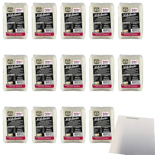 usy Bundle für Hofgut Milchreis Rundkorn VPE (14x500g Packung) + usy Block