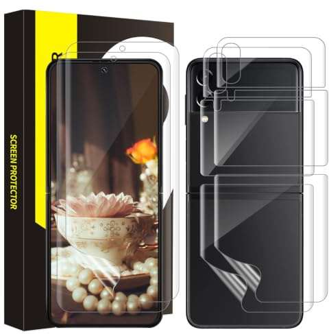 Bodyguard Verre Trempé pour Samsung Galaxy Z Flip 4/3 5G, | 2 pièces vitre protection en TPU Flexible, Haute Sensibilité, Anti Rayures, Ultra HD Claire Samsung Z Flip 4 protection écran