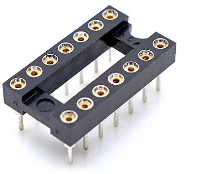 Oiyagai Lot de 30 Supports DIP IC 14 Broches – Pas 2,54 mm, Trous Ronds, à Souder pour Carte PCB, Projets DIY et Réparation Électronique