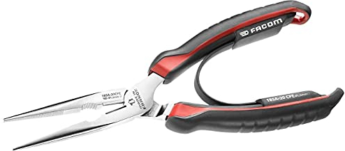 FACOM 185A.20CPE 1/2 Ronds becs pince, Rouge/Noir, 200 mm
