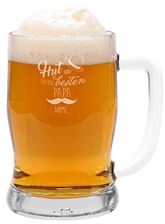 Leonardo Bierkrug mit Gravur für den besten Papa - Hut ab! Zum Vatertag