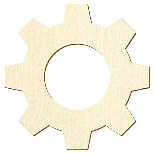 Holz Zahnrad - Deko Basteln 3-50cm, Größe:6cm, Pack mit:1 Stück