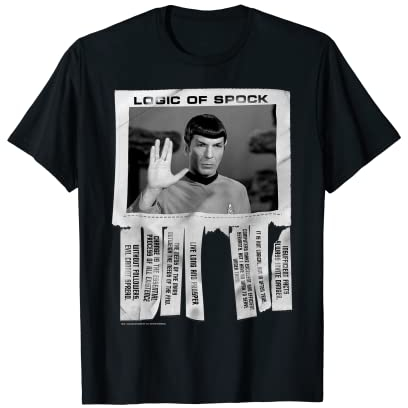 Star Trek The Original Series Logic Of Spock Text Poster T-Shirt