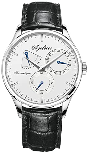 Agelocer Herren Top Brand Ultra Dünn Automatische Mechanische Farbverlauf Zifferblatt Kalender Uhr, RI:4101A1, Mechanisch