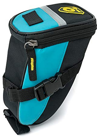 System-S Fahrrad Sattel Tasche Halterung Befestigung wasserfest in Hellblau, Standart