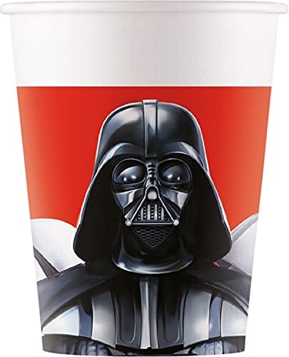 Procos 93475 Party Cups Star Wars Final Battle Maximum Capacity 200 ml Pack of 8 Disposable Paper Cups for Children's Birthday Party Tableware FSC® Mix