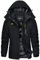 KEFITEVD Skijacke Damen Atmungsaktiv Winddicht Verdickt Fleecejacke Herbst Winter Jacke Winterparka mit Reißverschlusstaschen Bergsteigerjacke für Skifahren Schwarz XXL