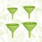 4 Imbuti cm Ø8 Ø12 Ø16 Ø18, 100% Made in Italy, Verde