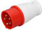 Prise Industrielle CEE à 5 Broches, 16A 220‑380V IP44 étanche, Connecteur de Prise CEE Rouge Anti-vieillissement pour Caravanes de Camping(HR-015 mâle)