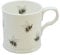 ROCK THE HOME Bees Small Tankard Mug – White Fine English Bone China Cup, Made and Hand Decorated in England, Dishwasher and Microwave Safe, for Coffee Tea Latte Americano, 8 fl oz (236 ml)