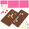 LIUCONGBD Lot de 5 moules à chocolat en silicone avec lettres et chiffres pour décoration de gâteaux, symboles Bon anniversaire Moules en silicone pour gâteau d'anniversaire, bonbons, biscuits