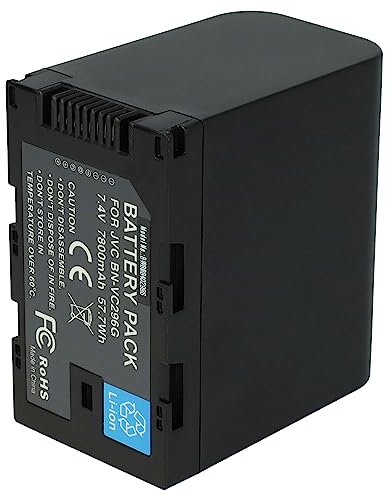 vhbw batteria sostituisce JVC BN-VC264G, BN-VC296G, BN-VC298G per videocamera camcorder (7800mAh, 7,4V, Li-Ion)