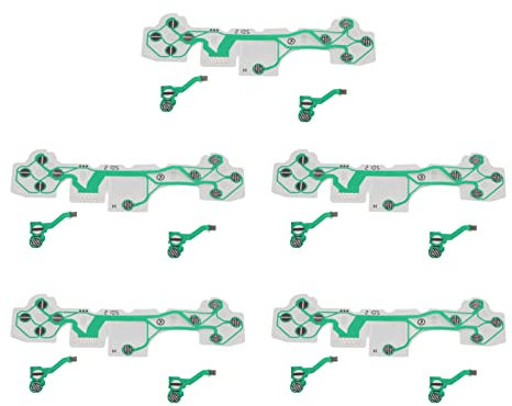 Lot de 5 Câbles Ruban Flexibles pour Poignée PS5, Carte de Circuit imprimé Flexible de Remplacement pour Manette de Jeu FPC Film Conducteur pour Manette PS5
