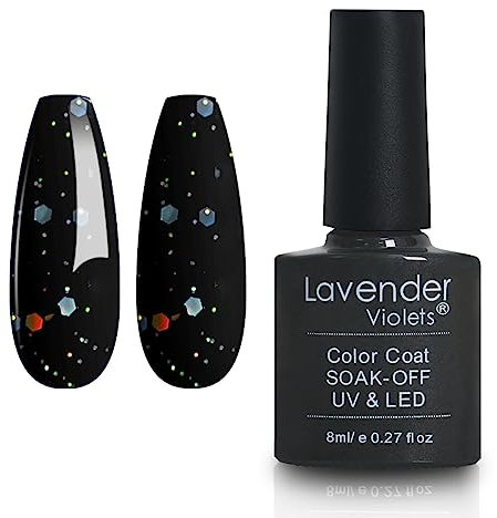 Lavender Violets 8ml Gel Nail Polish UV LED Soak Off Nail Lamp Curing Manicure Pedicure Classical Coloured Bottle Long Lasting Easy Apply Moonless Night D239