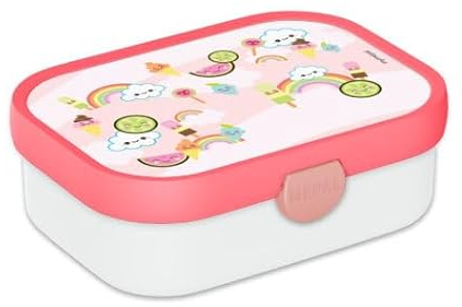 Mepal Personalisierte Brotdose mit Namen - Bento Lunchbox für Kinder - Regenbogen - Geeignet für bis zu 4 Butterbrote - BPA-frei & Spülmaschinenfest - 750 ml - Süße Regenbogen