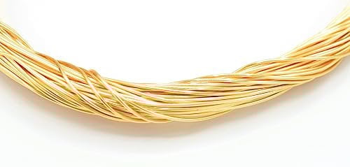 Silver/Gold/Rose Gold Plated Non Tarnish Beading Jewellery Wire 0.3mm, 0.4mm, 0.5mm, 0.6mm, 0.8mm, 1mm (KC GOLD 0.4MM (20M))