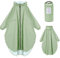 Ynport Crefreak Femmes Long Imperméable Manteaux de pluie Léger Poncho Packable Extérieur à Capuchon Vêtement de Pluie Coupe-vent Avec Manches et Poche，Vert Clair