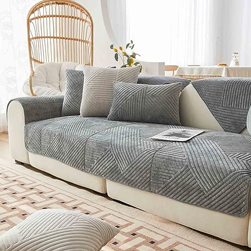 YWQJL Samt Sofabezug Sofaschoner rutschfest 1 2 3 4 Sitzer,l Form Sofaüberwurf,Sofa Überzug Ecksofa Pets Dog Couch Überzug Couch Überzug Sofa Überwurf (#13, 70x70cm)