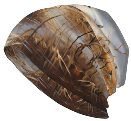 EVANEM Jagd fliegende wilde Enten Erwachsene gestrickte randlose Mütze, modische Unisex-Mütze, weiche Beanies, tägliche Outdoor-Reise, Jagd Fliegende Wilde Enten, Einheitsgröße