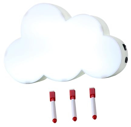 DOITOOL Cloud Nachtlicht Mit Beschreibbarer Light Box Wolkenform Wiederverwendbar Geeignet Für Kinderzimmer Und Besondere Anlässe Farbe Mit Markern