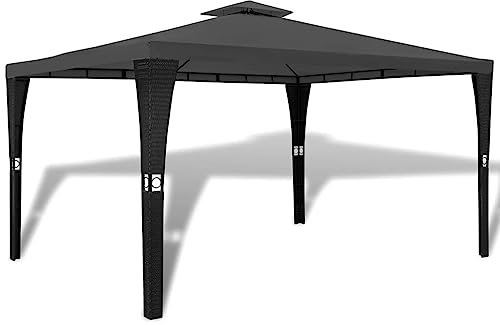 Tendone per Feste Tenda Garage Gazebo Professionale Gazebo con Tetto 3x4 m Grigio ScuroAdatto per matrimoni, all'aperto, giardino, feste