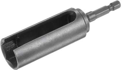 QUARKZMAN Llave de Vaso de Tuerca Hexagonal con Adaptador de Punta de Destornillador de Extensión Ranurada de 19 mm y 100 mm de Largo, Vástago Hexagonal de 1/4 Cr-V