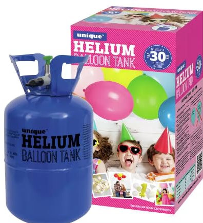 Helium Balloon Canister Helium Gas Disposable Cylinder Birthday Party Fills upto 30 Balloons (Smal Helium Tank, 1 qty)