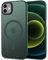 ORDA Magnetic iPhone 12 Case Compatible With MagSafe - Anti-Fingerprint Protective Cover, Frosted Translucent Matte for 6.1 Inch - Green