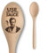 The Laser Factory Cucchiaio in legno ispirato a Star Wars OBI-Wan, scritta Use The Sauce, divertente regalo per uomini e donne, articolo non ufficiale per fan (usa la salsa)
