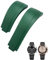 SHZZHSSA Silikon-Armband für Rolex Daytona Submariner Role Oystflex Yacht Master kleines Handgelenk, 20 mm / 21 mm, Grün