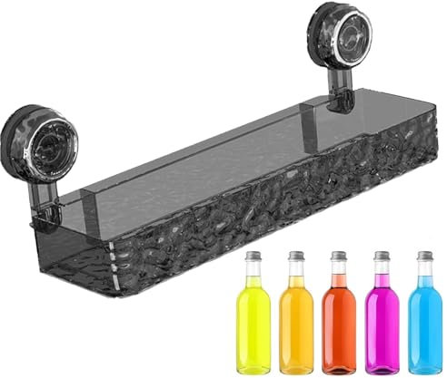 Estante de almacenamiento con ventosa - Organizador de baño Carrito de ducha | Estante de almacenamiento para baño montado en la pared con ventosas | Solución de almacenamiento que ahorra espacio