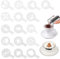 16 Stück Kaffee Schablonen Vorlage, Cappuccino Form Phantasie Kaffee Druck Modell, Latte Dekorationsschablone, Cappuccino Schablonen Kaffee Milchschaum Schablonen für Kaffee Kuchen Dekorieren