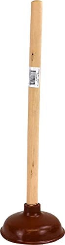 Large Sink Plunger 47cm with Wooden Handle Drain Plunger Cleaner for Washroom Kitchen