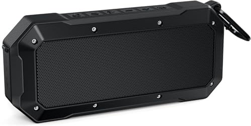 ShellHome Wireless Jobsite Speaker, Magnetic Portable Bluetooth Golf Speaker, Hands-Free Calls, 30H Battery Stereo Sound TWS for Golf Accessories, Camping, Outdoor, (Black)