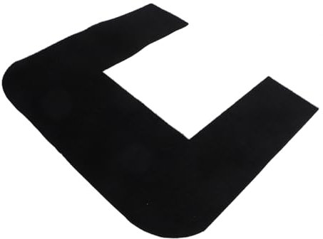 jojofuny U-Shaped Toilet Rug Non-Slip Bath Mat Quick-Dry Easy-Clean Modern Black for Bathroom Shower