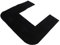 jojofuny U-Shaped Toilet Rug Non-Slip Bath Mat Quick-Dry Easy-Clean Modern Black for Bathroom Shower