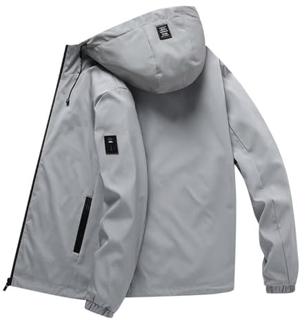 Veste Décontractée Homme Coupe-Vent Imperméable - Blouson Softshell Léger et Résistant pour Sport, Pluie, Automne et Hiver