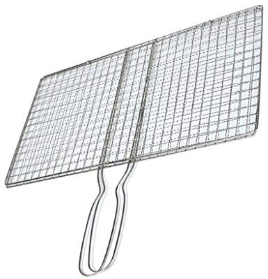 Portable Stainless Steel BBQ Barbecue Grilling Basket for Fish/Vegetables, 20 * 35