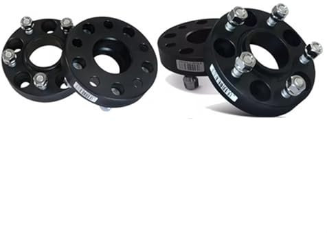 WSBOJXTH Kompatibel Mit VW Für Polo Für Bora Für Golf Für Beetle 4 Stück 5X100 57.1CB, 25 Mm Dick, Nabenzentrierte Spurverbreiterung In Schwarz Spurverbreiterung