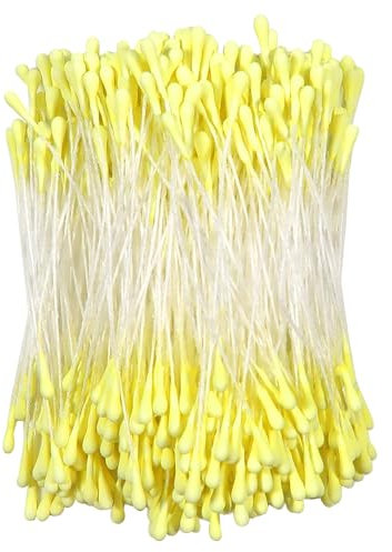 TOAOB 1 Scatola Scovolini Ciniglia Steli Stamo di Fiori Giallo Scuro per Lavoretti Rosa Fiore Fai da Te Arte Artigianato Decorazion Fai da Te