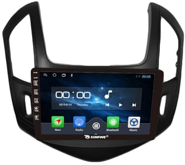 Kunfine Car CarPlay Android Auto Navigation Stereoanlage GPS Radio Rückfahrkamera Display 9 IPS Touchscreen Haupteinheit Tablet Pad Media Player für Chevrolet Cruze 2013-2016, Quad Core 2G+64G