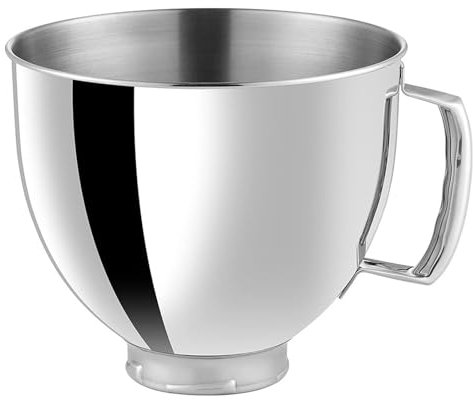 WHDEKGD Blender Bowl Compatible For Kitchenaid Stainless Steel 304 Bowl Mixing Barrel 6.7L Handle Egg Bowl 7QT and Noodle Machine Blender Accessories