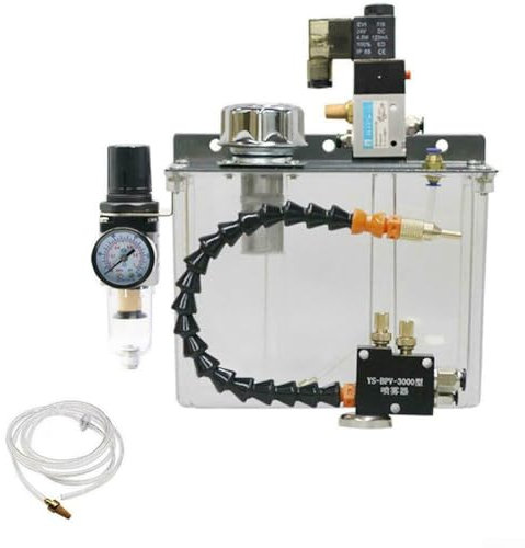 Industrielle 3-Liter-Ölnebelsprüher, Kühlmittelpumpe mit einstellbarem Durchfluss für CNC-Metallbearbeitung (24 V)